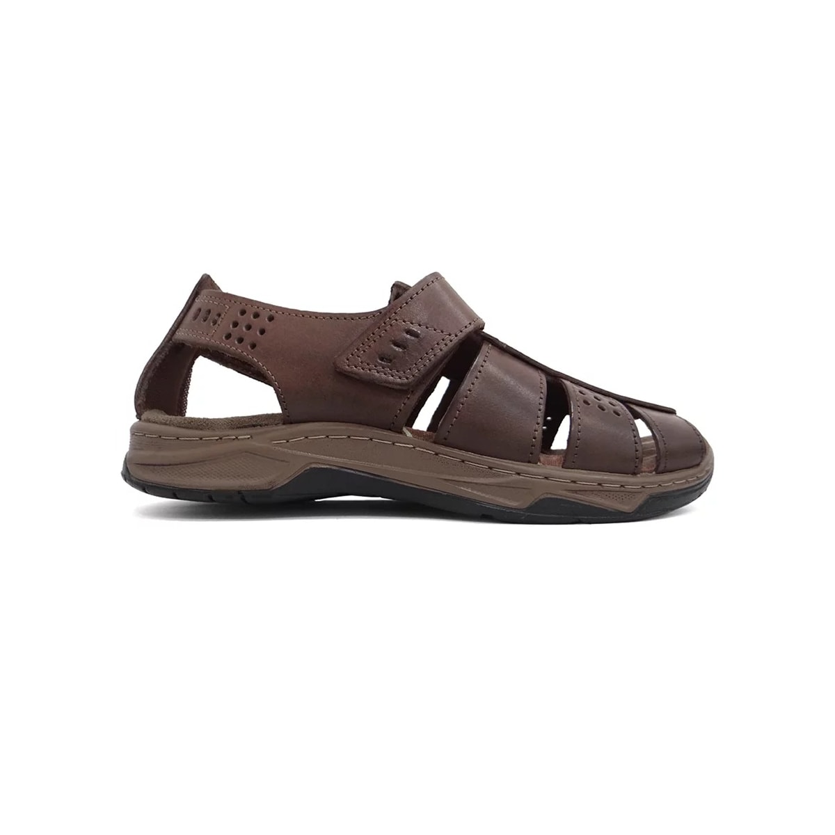 Sandália Pegada Couro Masculina 132256 Cravo