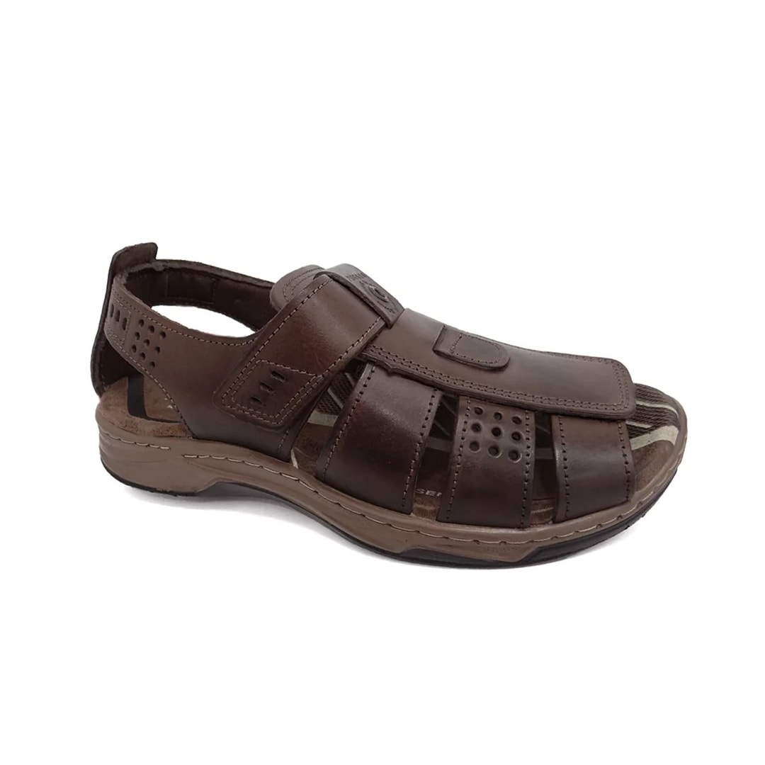 Sandália Pegada Couro Masculina 132256 Cravo Sandália Pegada Couro Masculina 132256 Cravo