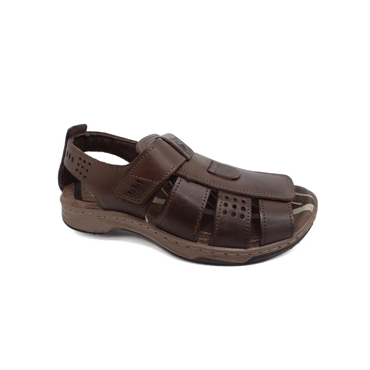 Sandália Pegada Couro Masculina 132256 Cravo Sandália Pegada Couro Masculina 132256 Cravo