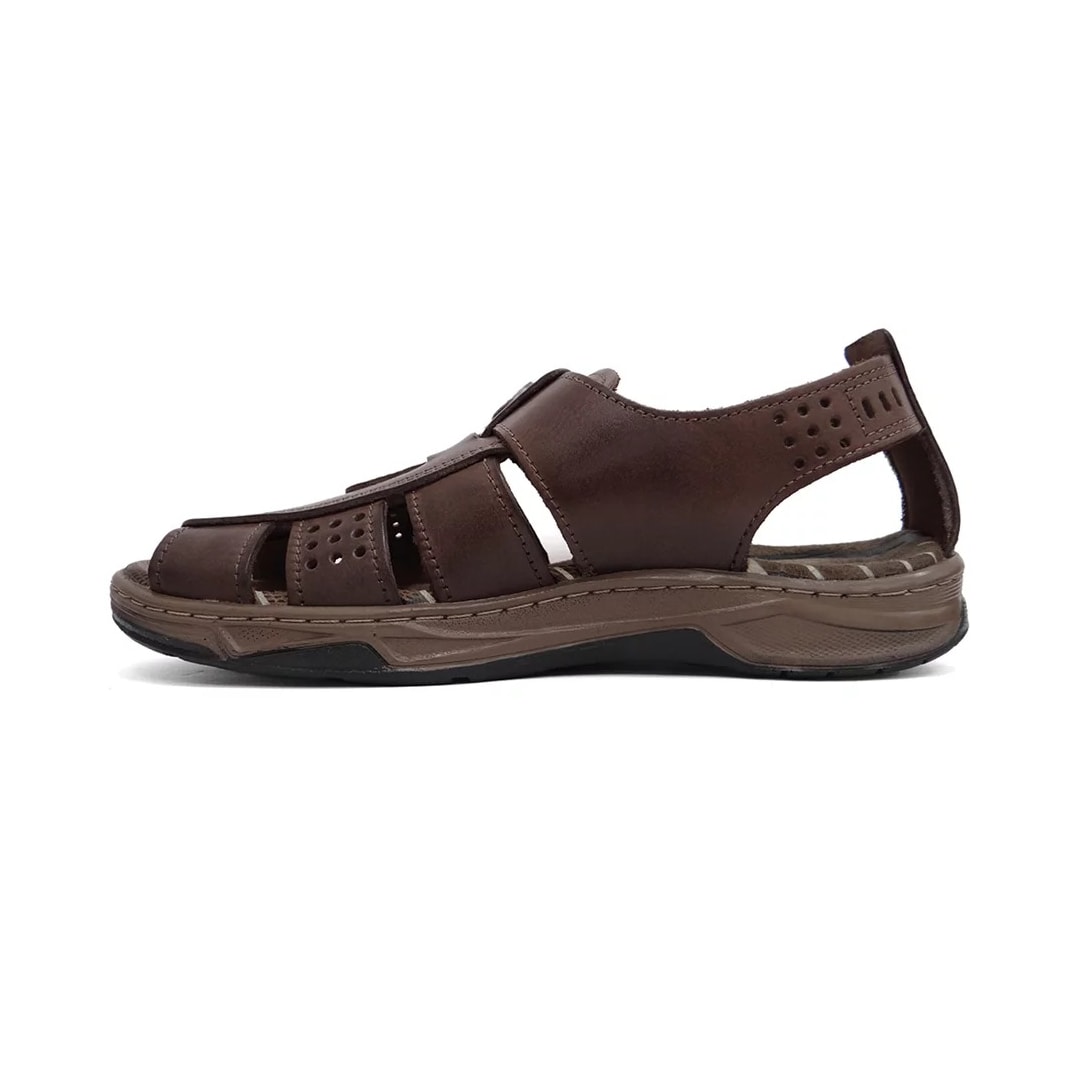 Sandália Pegada Couro Masculina 132256 Cravo