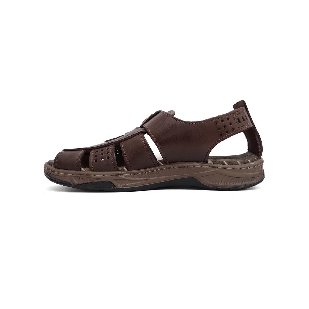 Sandália Pegada Couro Masculina 132256 Cravo Sandália Pegada Couro Masculina 132256 Cravo