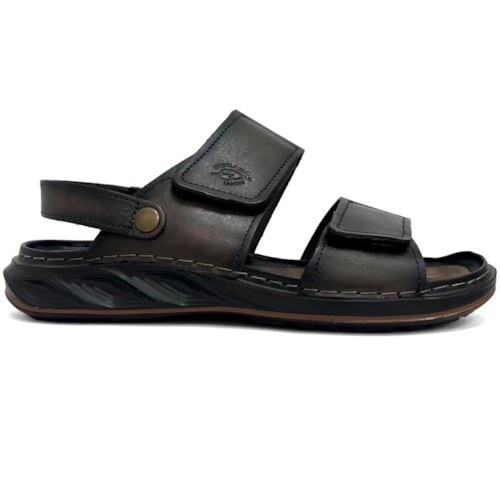 Detalhe - Sandália Pegada De Couro Conforto 134104 Cravo