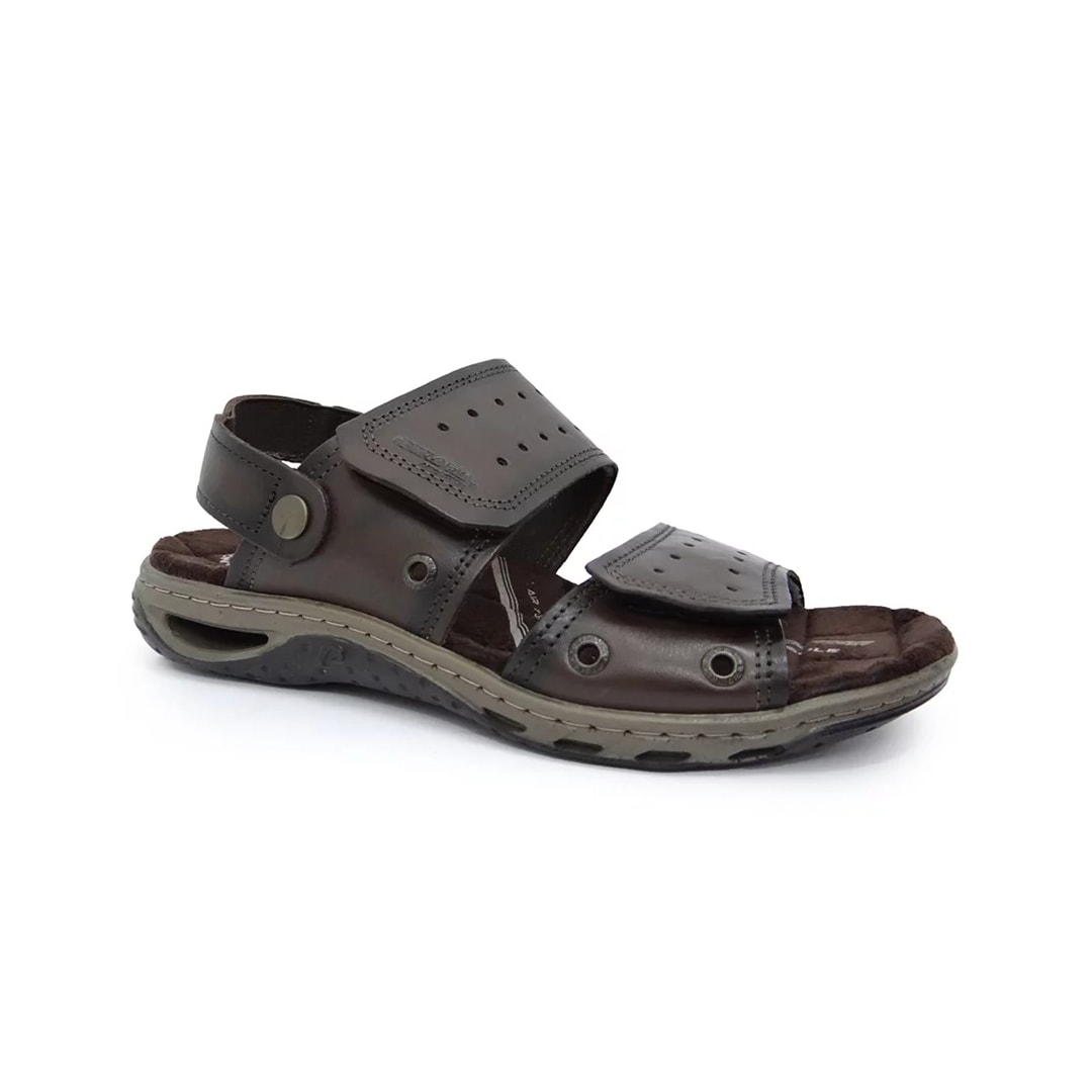 Sandália Pegada de Couro Masculina 131668 Cravo Sandália Pegada de Couro Masculina 131668 Cravo