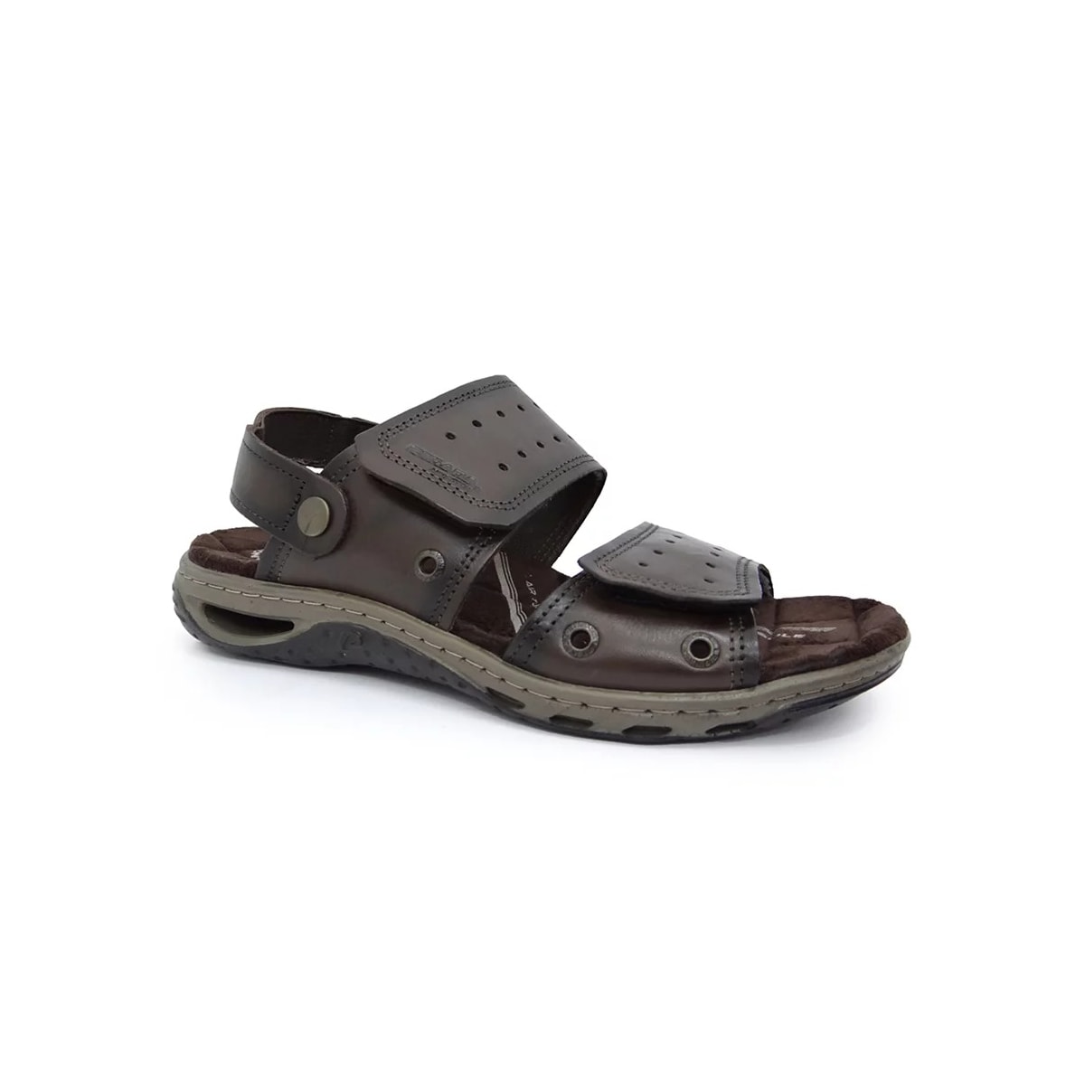 Sandália Pegada de Couro Masculina 131668 Cravo Sandália Pegada de Couro Masculina 131668 Cravo