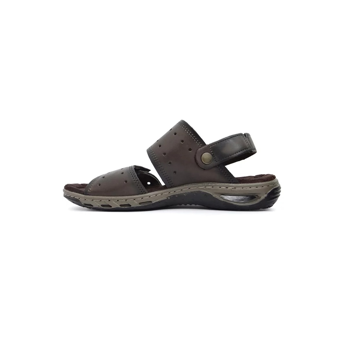Sandália Pegada de Couro Masculina 131668 Cravo Sandália Pegada de Couro Masculina 131668 Cravo