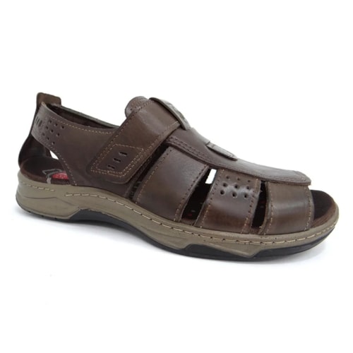 Sandalia Pegada Masculina de Couro 132202 Cravo