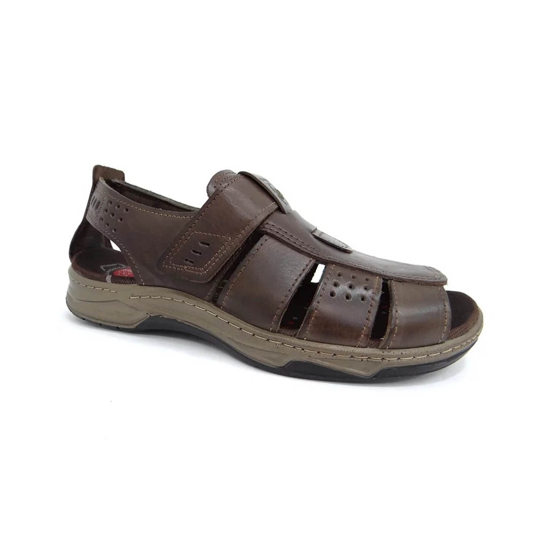 Sandália Pegada Masculina de Couro 132202 Cravo Sandália Pegada Masculina de Couro 132202 Cravo