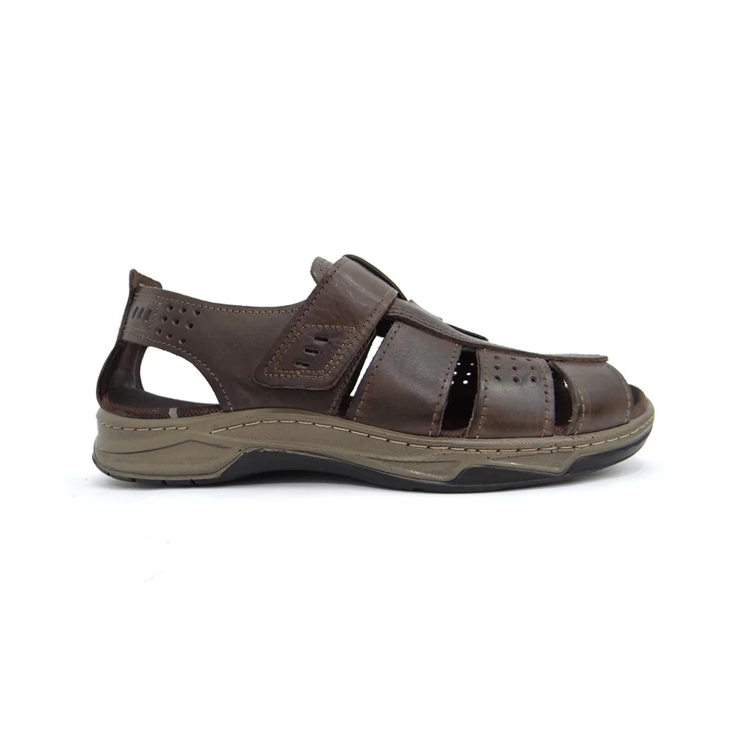 Sandália Pegada Masculina de Couro 132202 Cravo