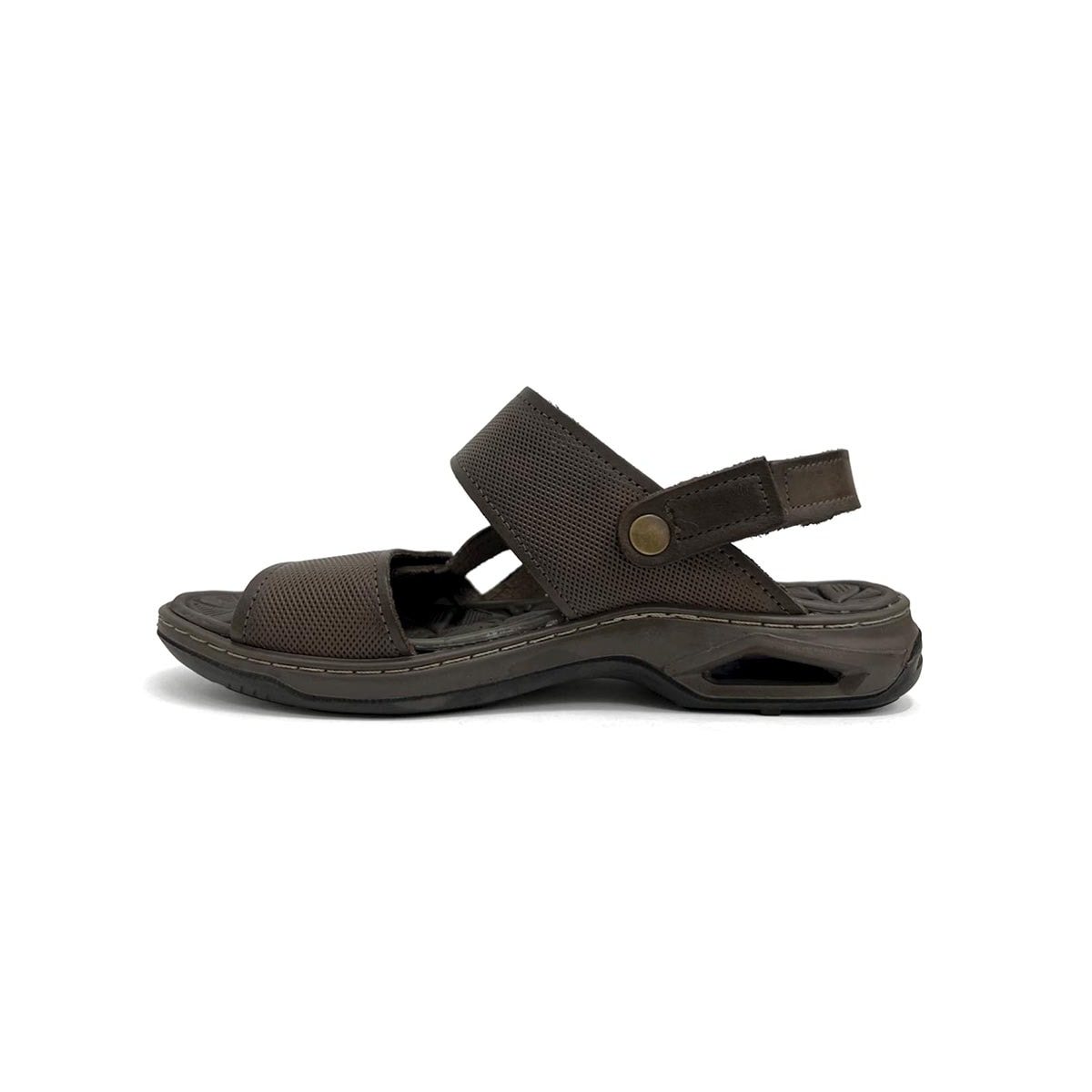 Sandália Pegada Masculina De Couro Conforto 133206 Cravo