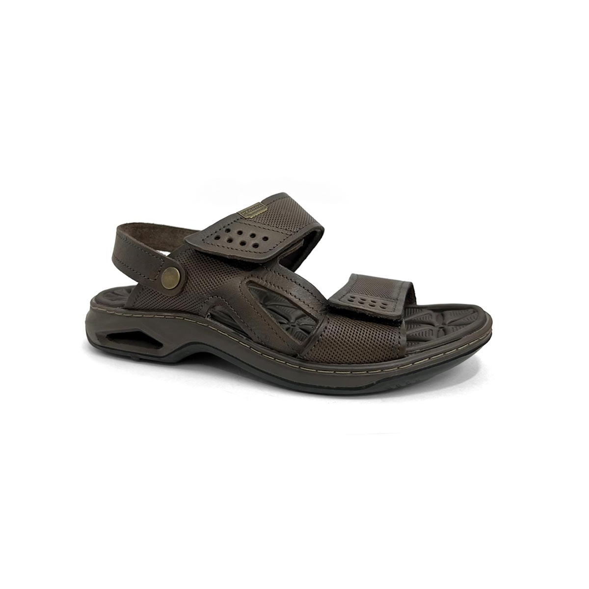Sandália Pegada Masculina De Couro Conforto 133206 Cravo Sandália Pegada Masculina De Couro Conforto 133206 Cravo