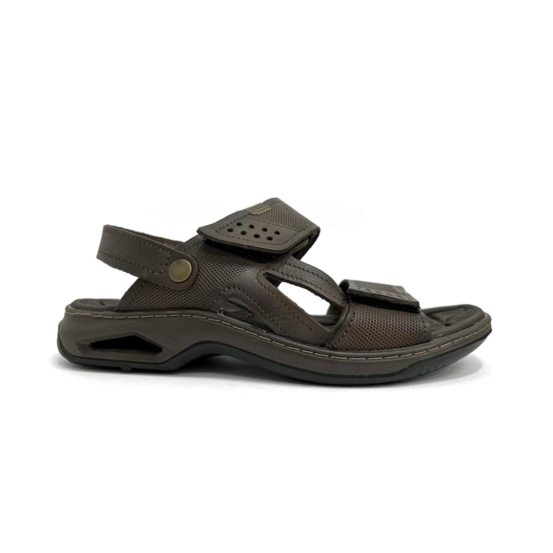 Sandália Pegada Masculina De Couro Conforto 133206 Cravo