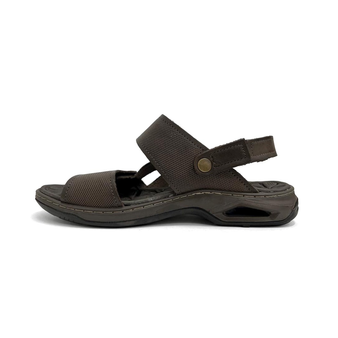 Sandália Pegada Masculina De Couro Conforto 133206 Cravo