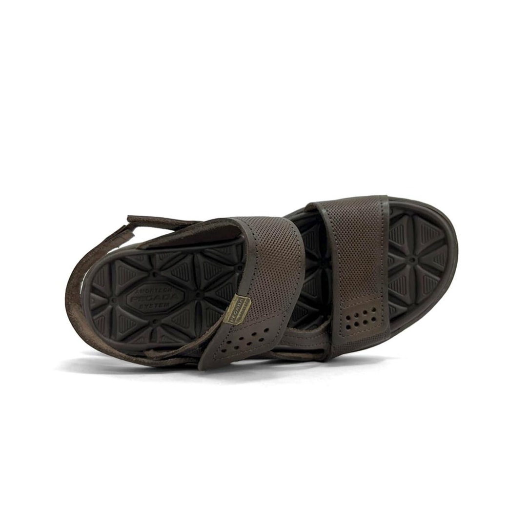 Sandália Pegada Masculina De Couro Conforto 133206 Cravo