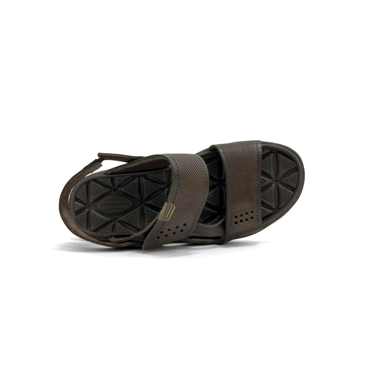 Sandália Pegada Masculina De Couro Conforto 133206 Cravo