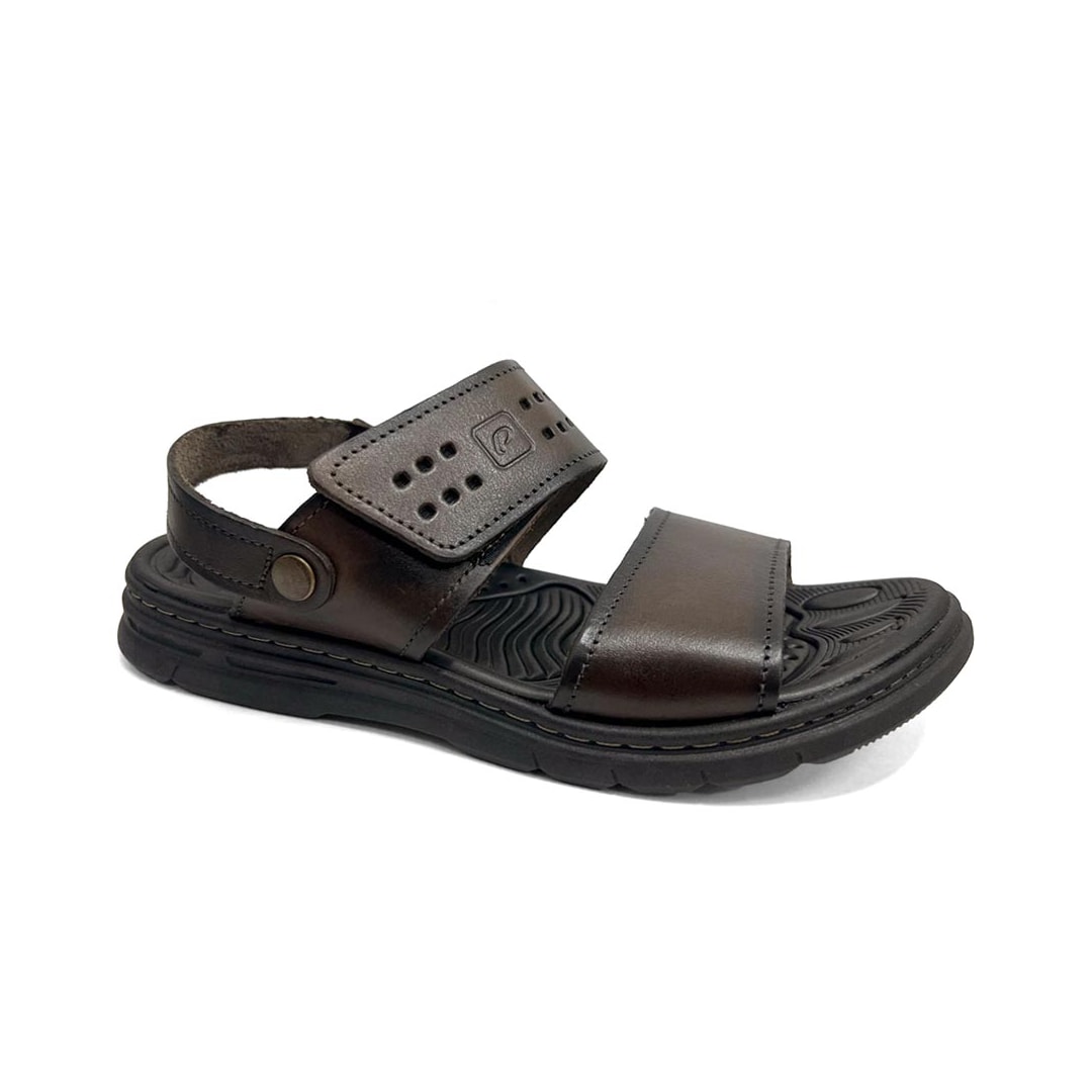 Sandália Pegada Masculina De Couro Conforto 134203 Cravo