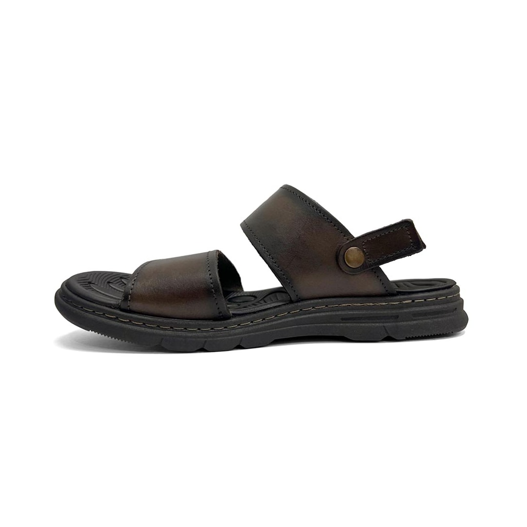 Sandália Pegada Masculina De Couro Conforto 134203 Cravo Sandália Pegada Masculina De Couro Conforto 134203 Cravo