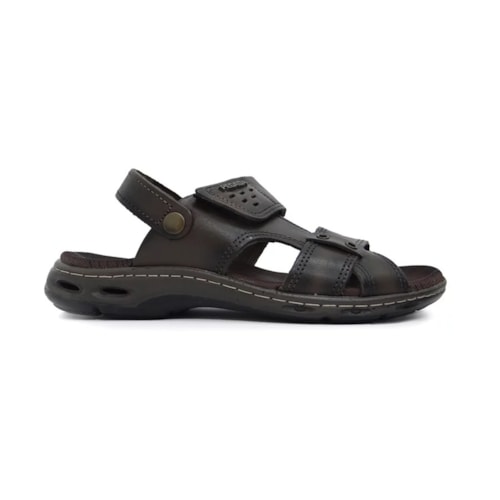 Detalhe - Sandália Pegada Papete De Couro 130653 Cravo