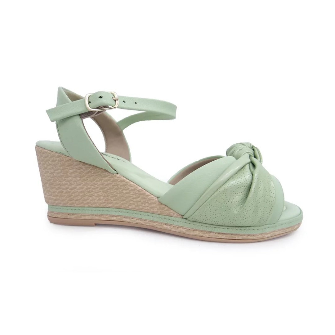Sandália Piccadilly Anabela Conforto 408203 Hortela