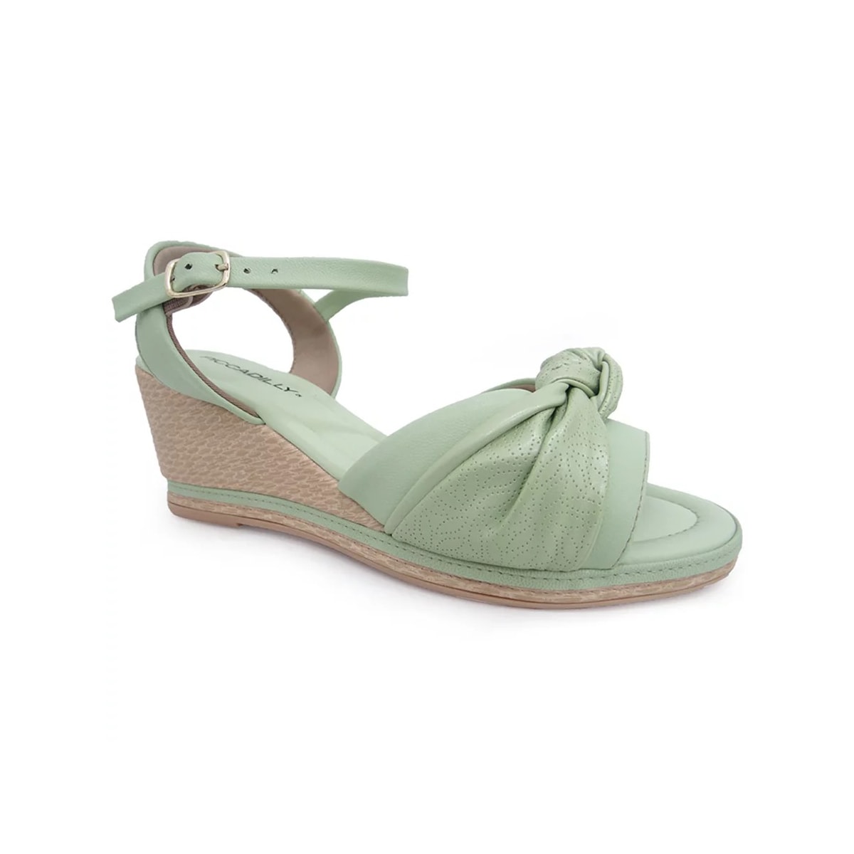 Sandália Piccadilly Anabela Conforto 408203 Hortela Sandália Piccadilly Anabela Conforto 408203 Hortela