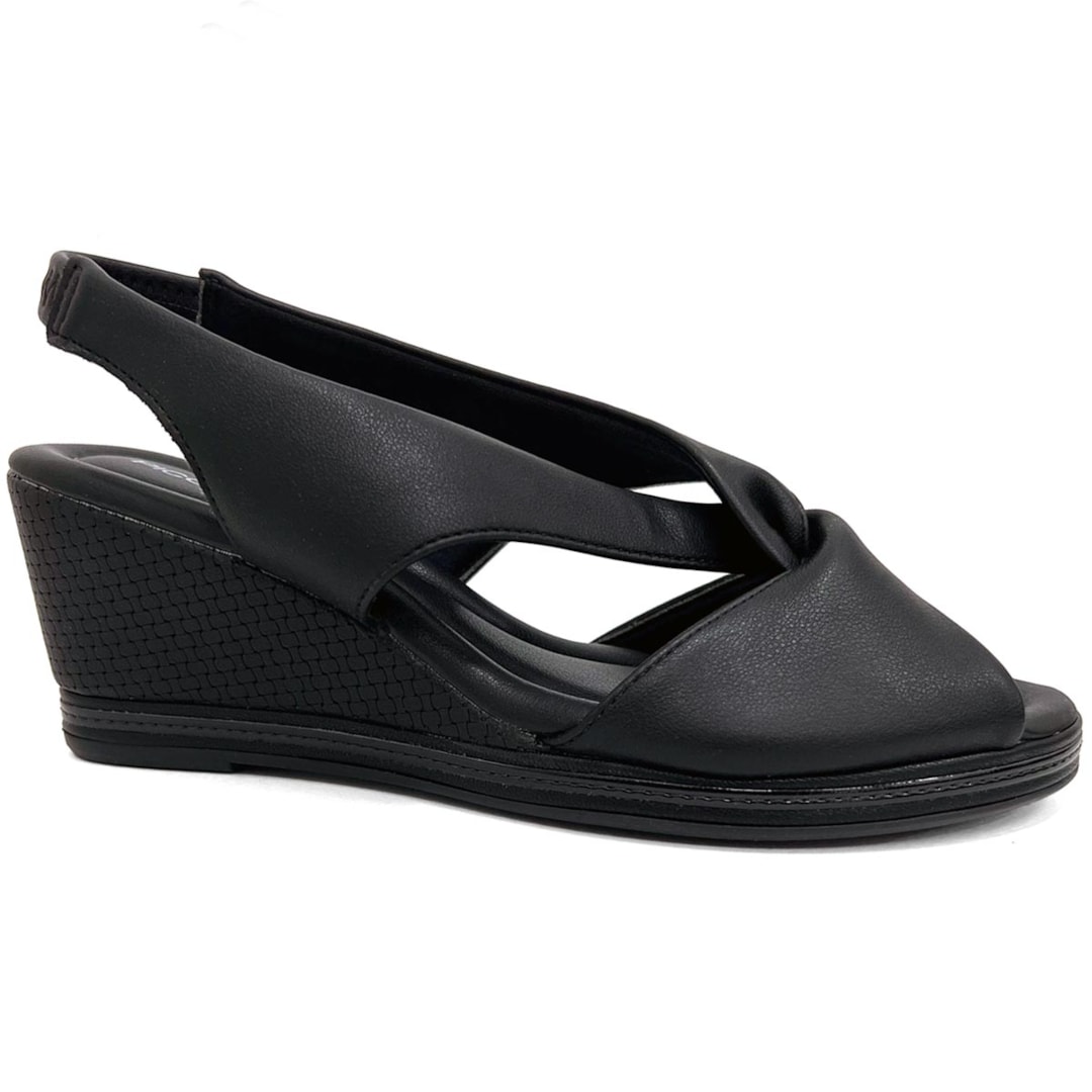 Sandália Piccadilly Anabela Conforto 408221 Preto Sandália Piccadilly Anabela Conforto 408221 Preto