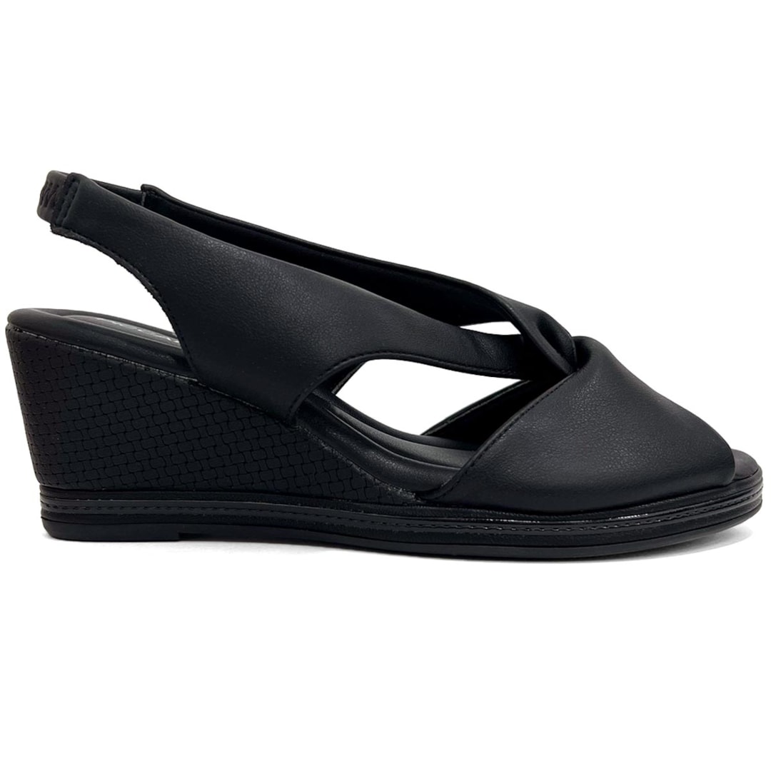 Sandália Piccadilly Anabela Conforto 408221 Preto Sandália Piccadilly Anabela Conforto 408221 Preto