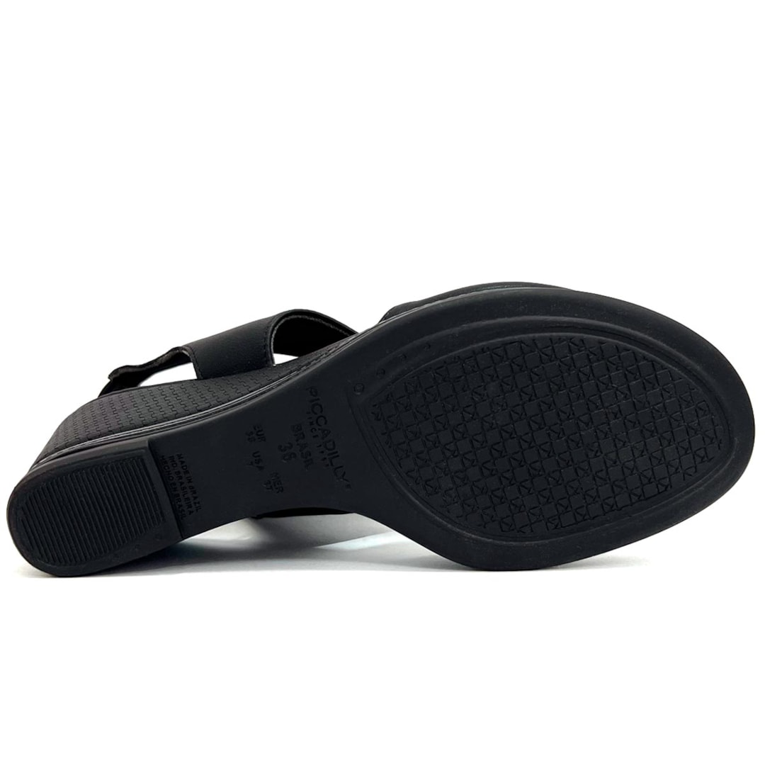 Sandália Piccadilly Anabela Conforto 408221 Preto Sandália Piccadilly Anabela Conforto 408221 Preto