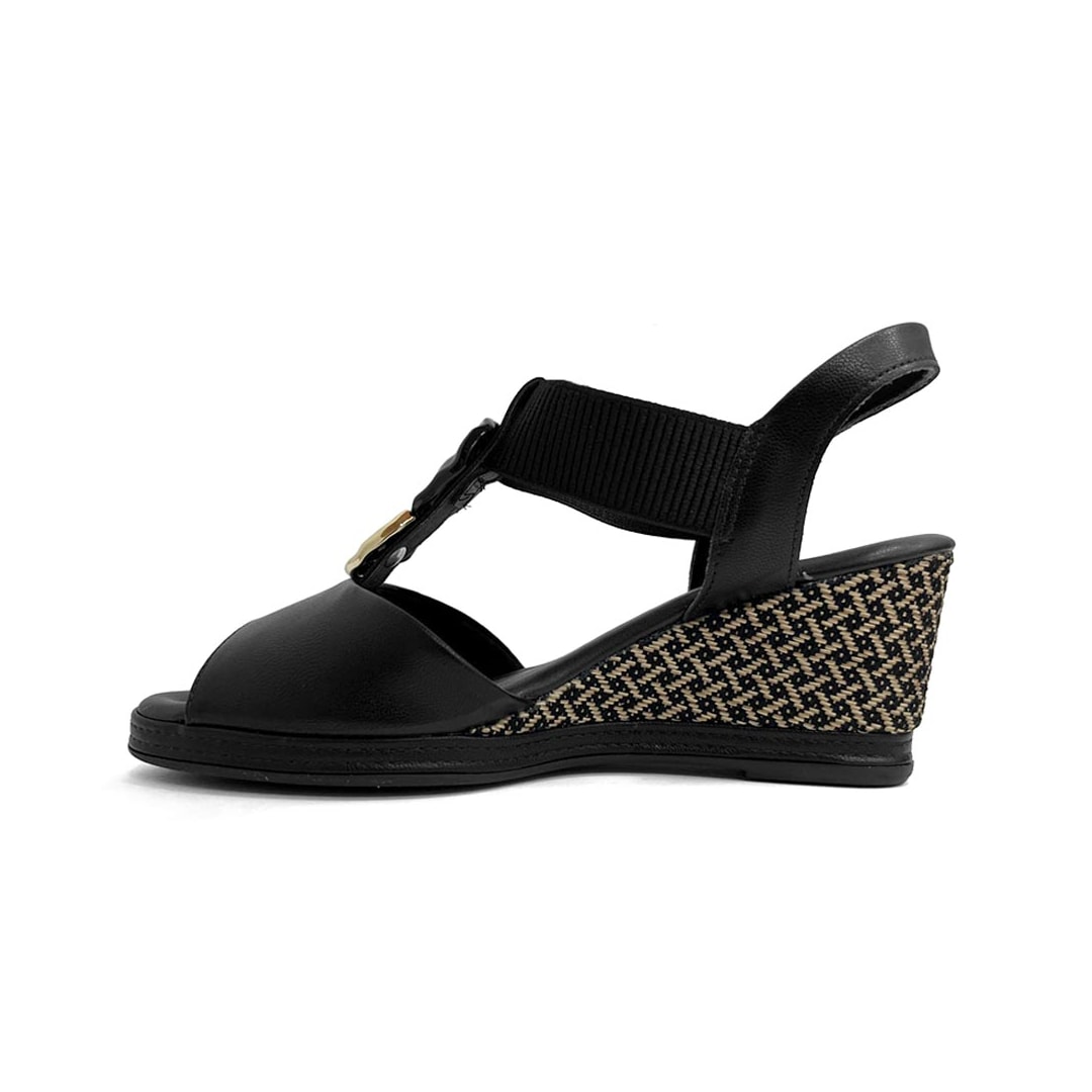 Sandália Piccadilly Anabela Conforto 408240 Preto