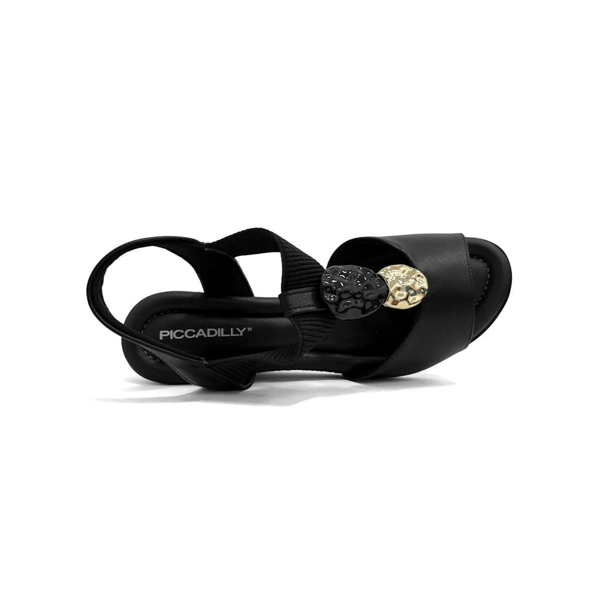 Sandália Piccadilly Anabela Conforto 408240 Preto Sandália Piccadilly Anabela Conforto 408240 Preto