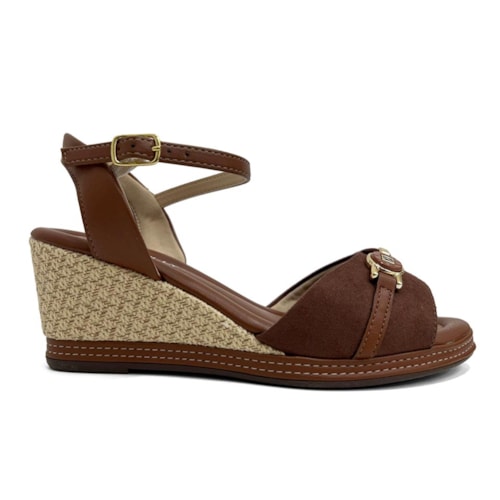 Detalhe - Sandália Piccadilly Anabela Conforto 408243 Pinhao