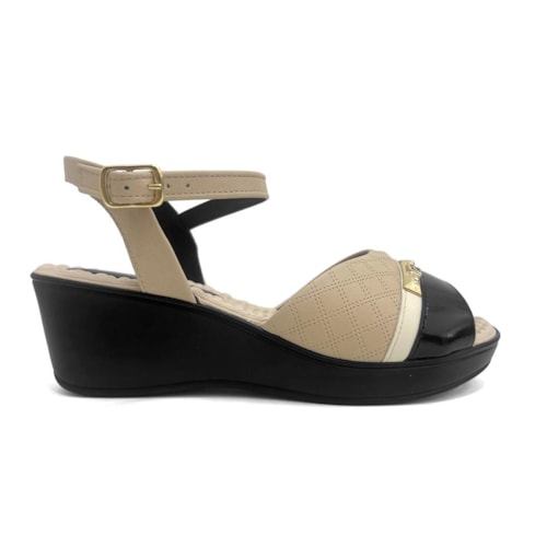 Detalhe - Sandália Piccadilly Anabela Conforto 540422 Preto