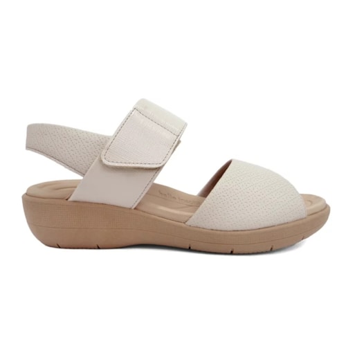 Detalhe - Sandália Piccadilly Anabela Joanete 239016 Off White