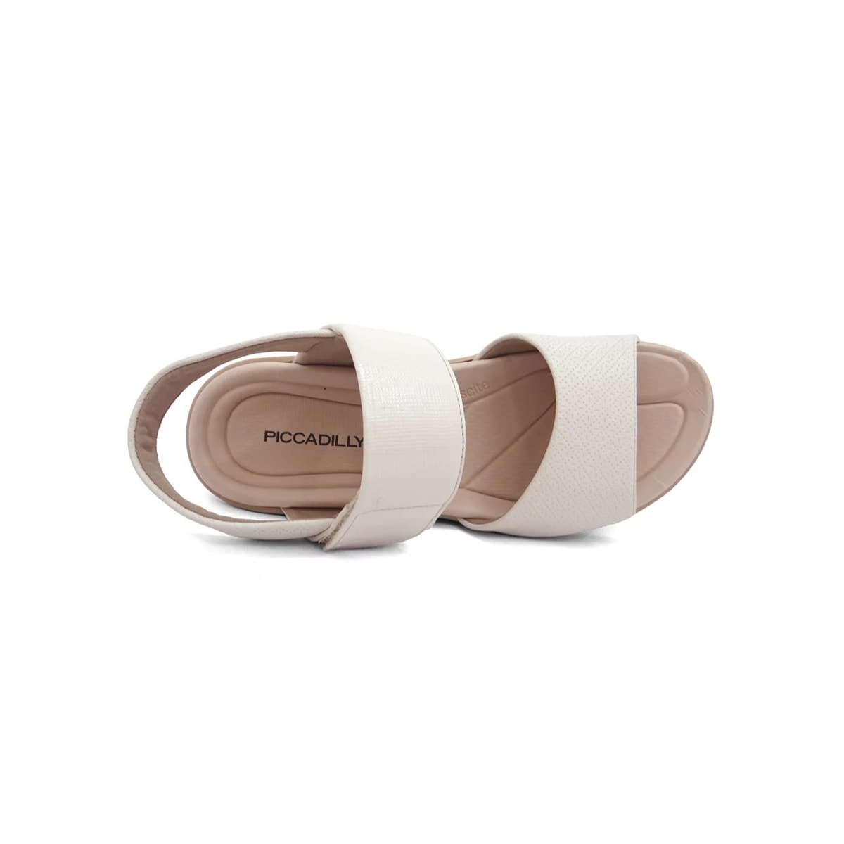 Sandália Piccadilly Anabela Joanete 239016 Off White Sandália Piccadilly Anabela Joanete 239016 Off White