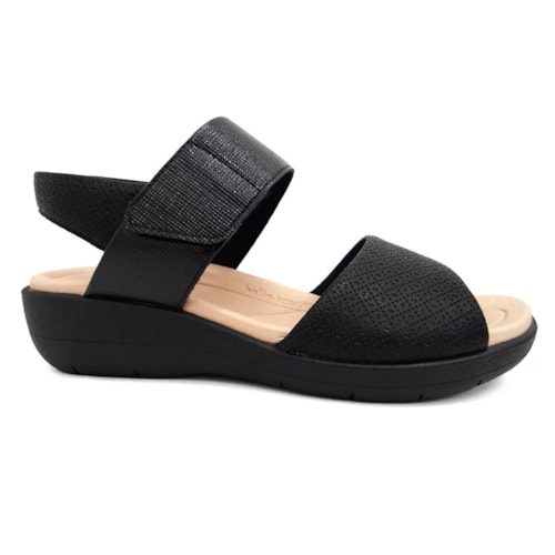 Sandalia Piccadilly Anabela Joanete 239016 Preto