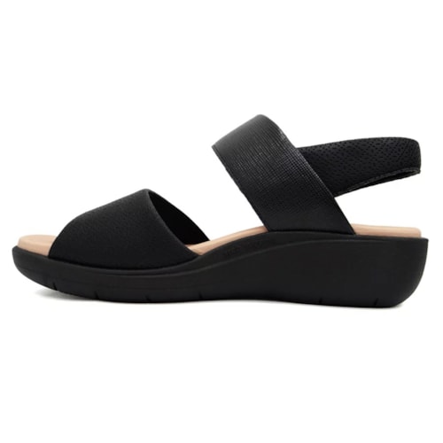 Detalhe - Sandália Piccadilly Anabela Joanete 239016 Preto