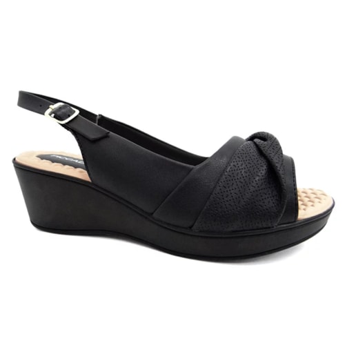 Sandalia Piccadilly Anabela Joanete 540342 Preto