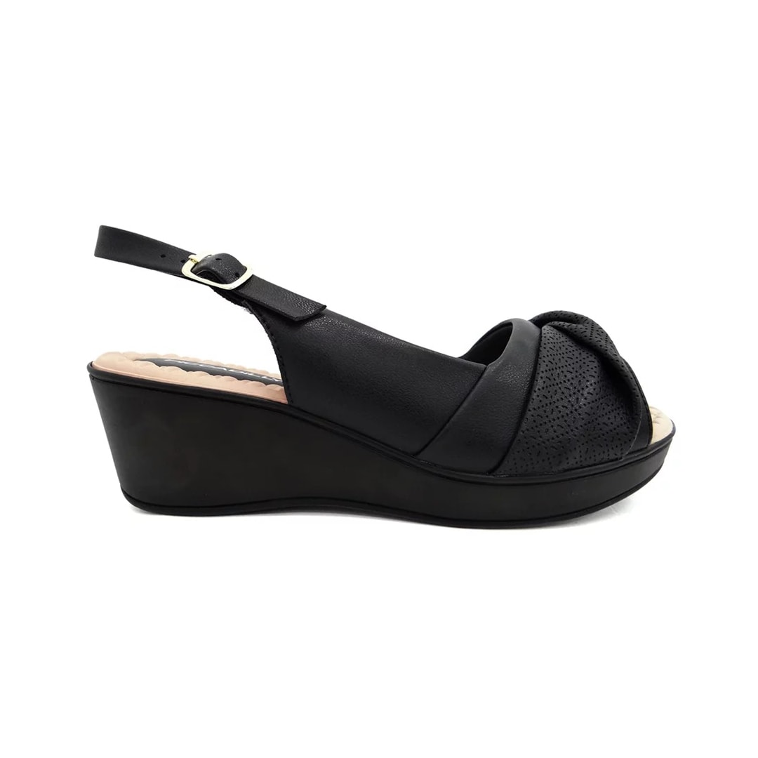 Sandália Piccadilly Anabela Joanete 540342 Preto