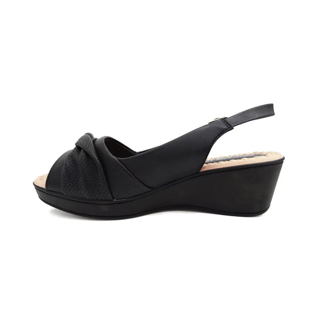 Sandália Piccadilly Anabela Joanete 540342 Preto Sandália Piccadilly Anabela Joanete 540342 Preto