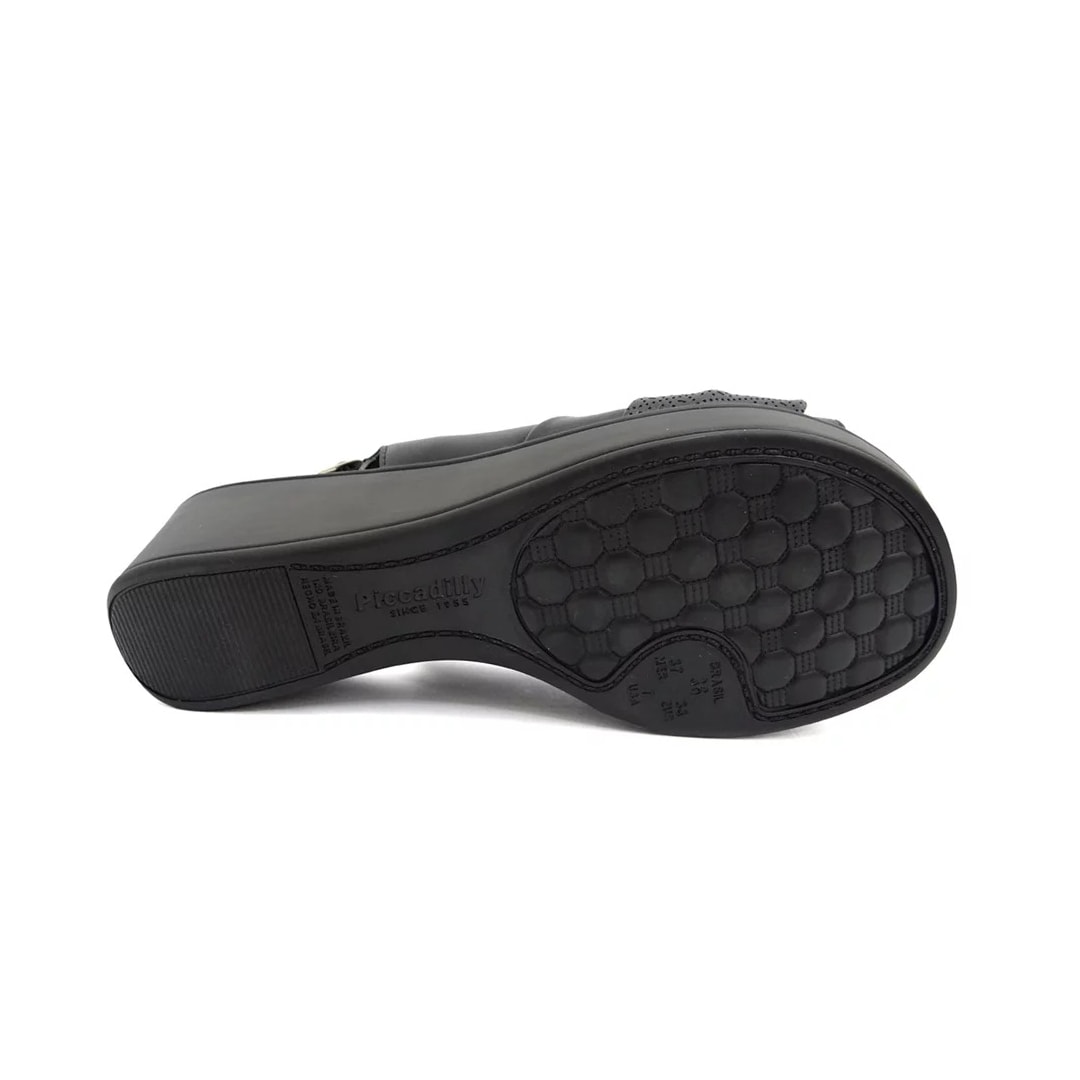 Sandália Piccadilly Anabela Joanete 540342 Preto