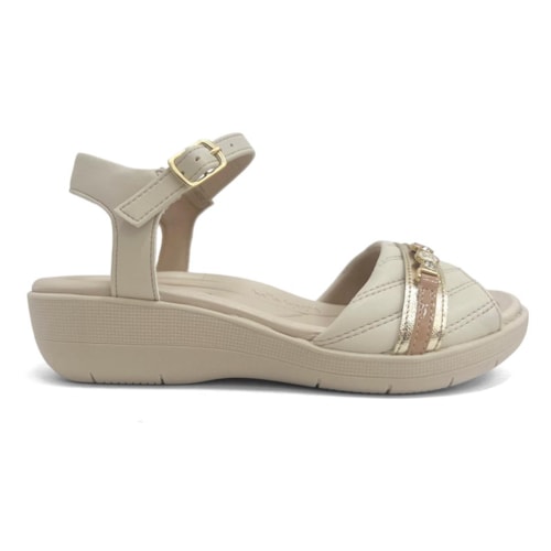 Detalhe - Sandália Piccadilly Conforto 239034 Off White