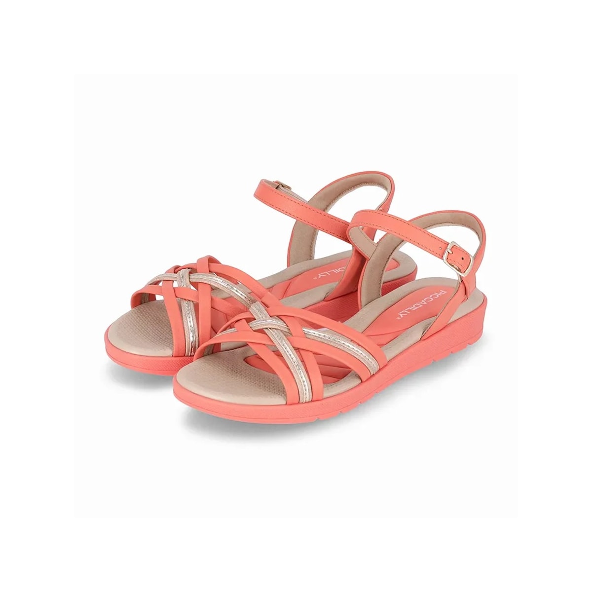 Sandália Piccadilly Conforto 410026 Coral Sandália Piccadilly Conforto 410026 Coral