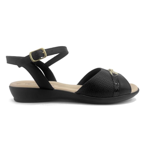 Detalhe - Sandália Piccadilly Conforto 500406 Preto