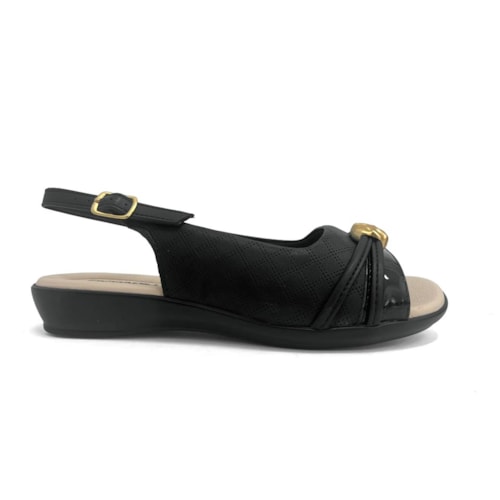 Detalhe - Sandália Piccadilly Conforto 500408 Preto