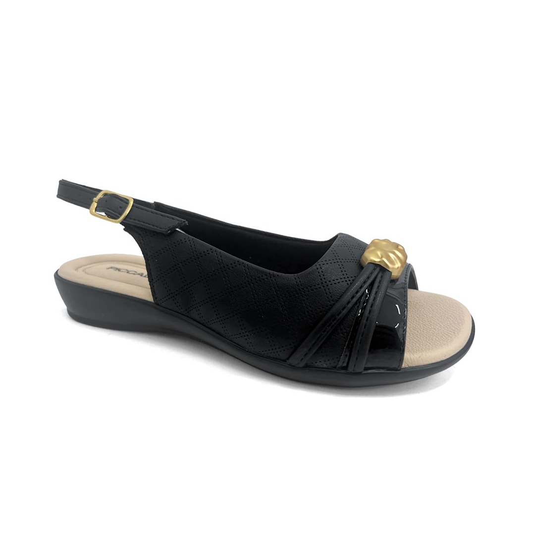Sandália Piccadilly Conforto 500408 Preto Sandália Piccadilly Conforto 500408 Preto