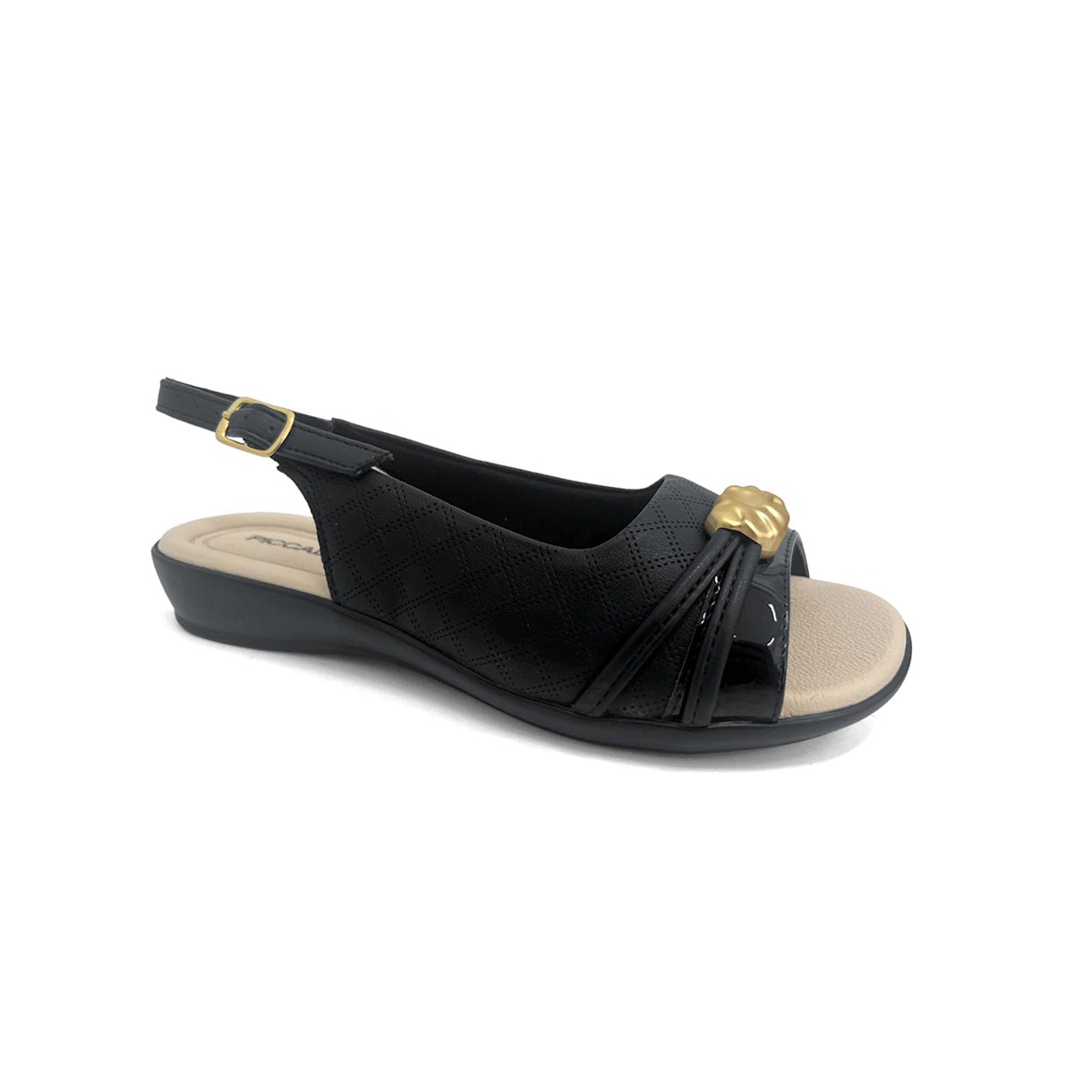 Sandália Piccadilly Conforto 500408 Preto Sandália Piccadilly Conforto 500408 Preto