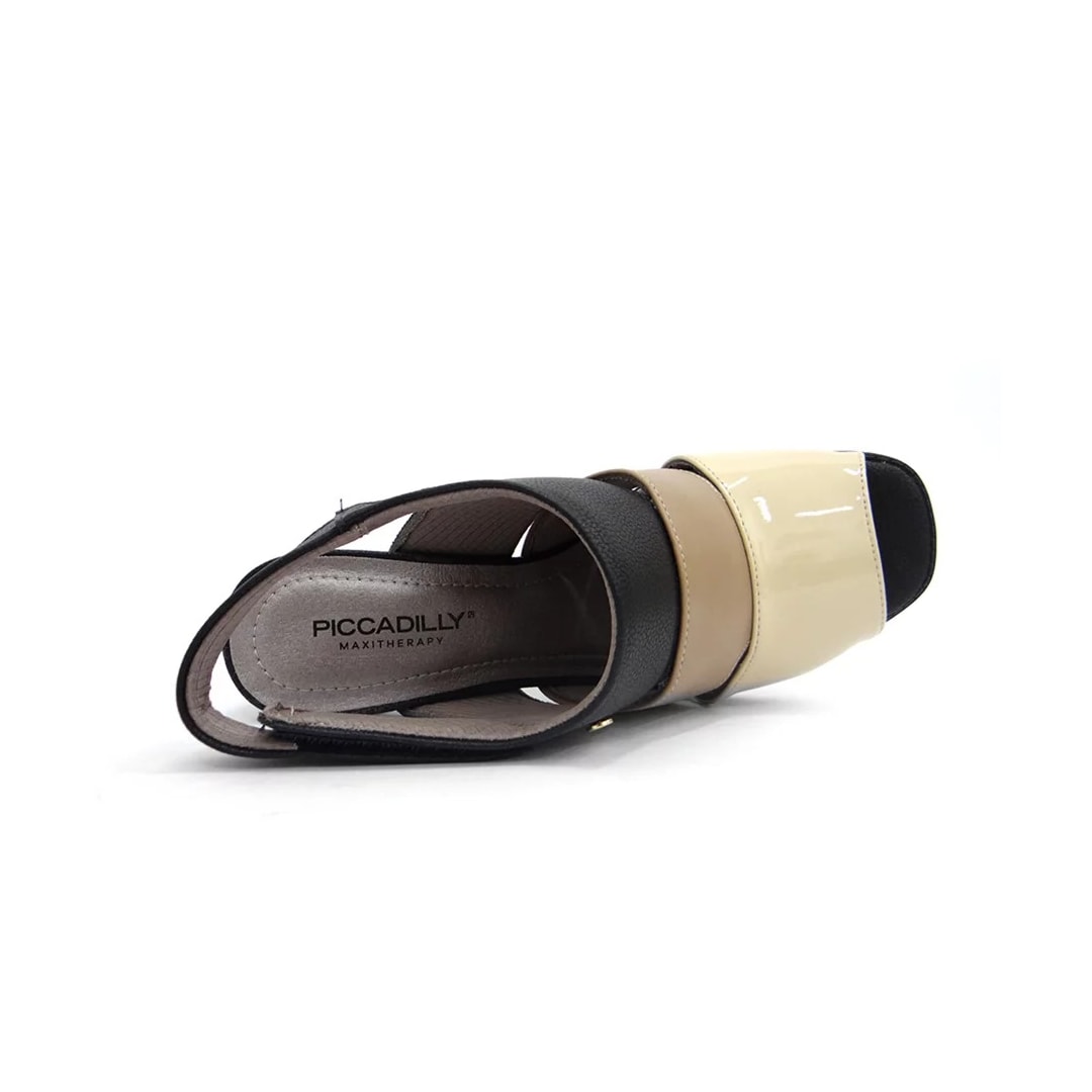 Sandália Piccadilly Conforto 619005 Preto/Natural Sandália Piccadilly Conforto 619005 Preto/Natural