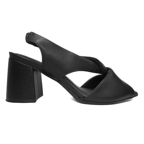 Detalhe - Sandália Piccadilly Conforto 626010 Preto Fosco