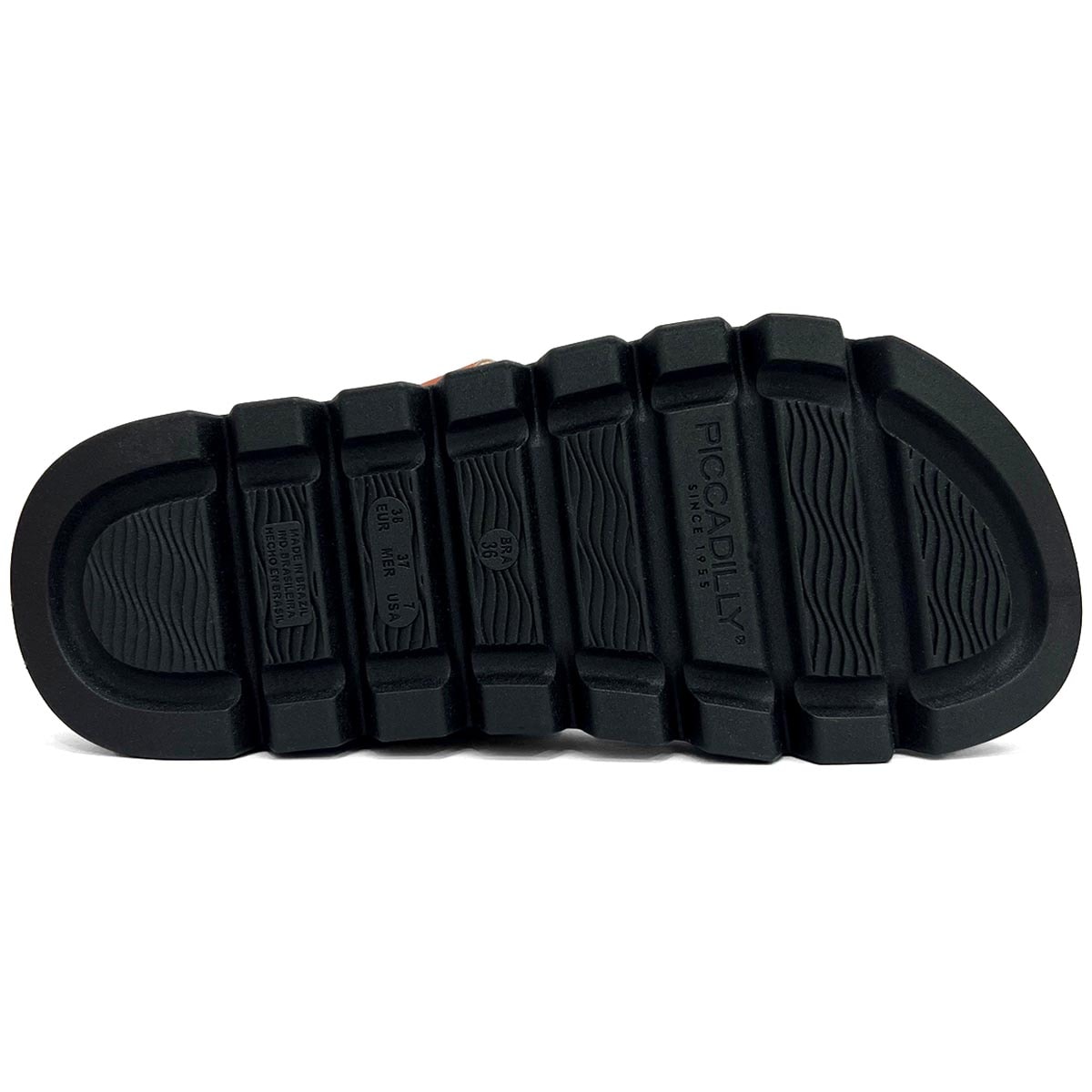 Sandália Piccadilly Conforto Papete Flatform 586001 Caramelo