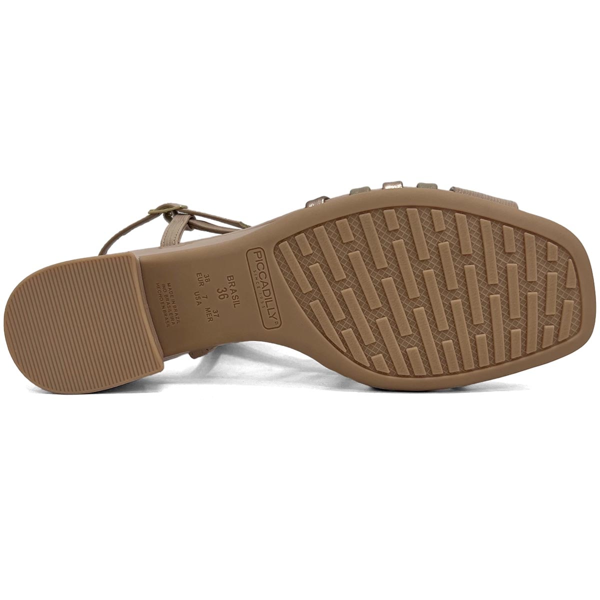 Sandália Piccadilly Conforto Salto Bloco 475013 Rose