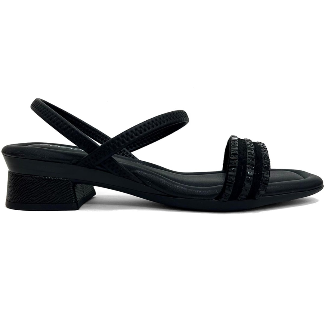 Sandália Piccadilly Conforto Salto Bloco 475017 Preto