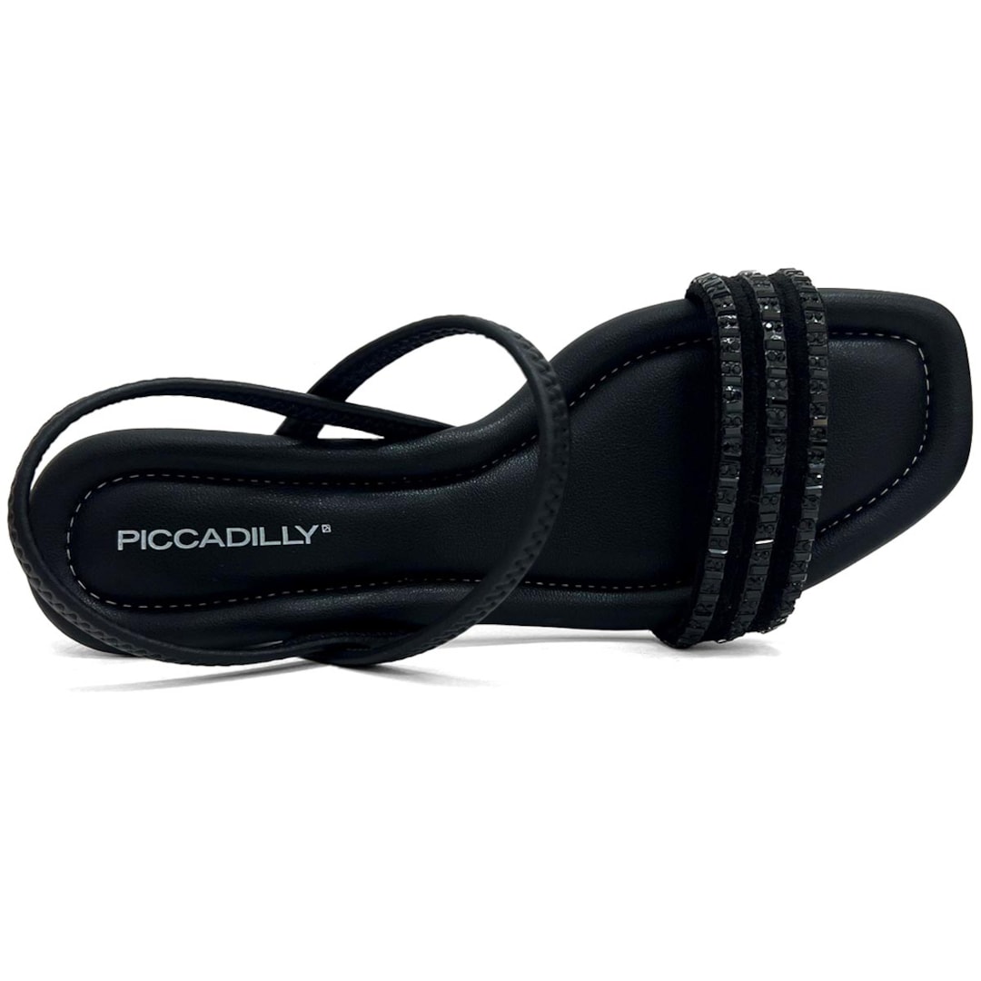 Sandália Piccadilly Conforto Salto Bloco 475017 Preto Sandália Piccadilly Conforto Salto Bloco 475017 Preto